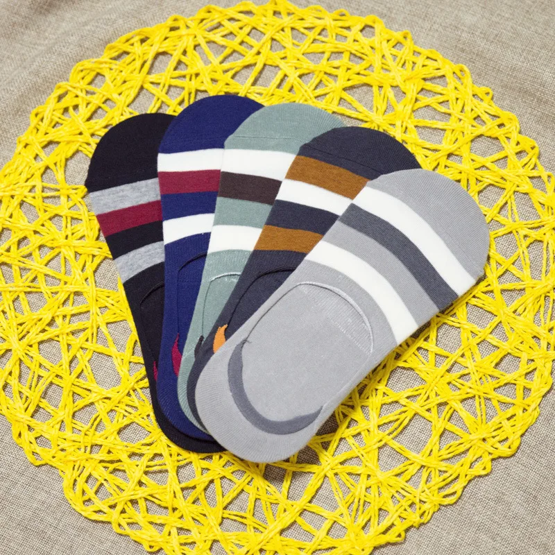 10 Пар/лот Весной и летом мужские носки Корейский искусство мозаики полоса