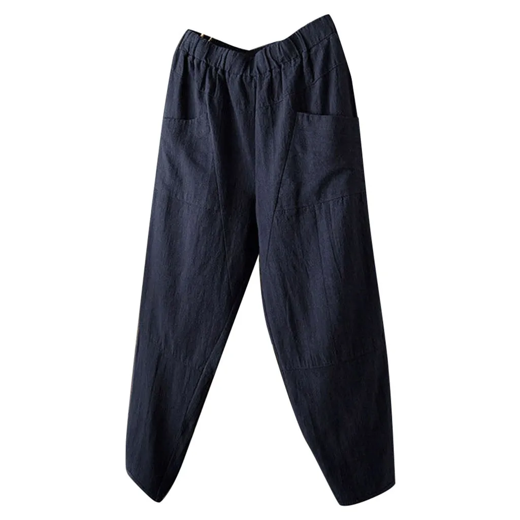 Men's Summer New Style Simple And Fashionable Pure Cotton And Linen Trousers