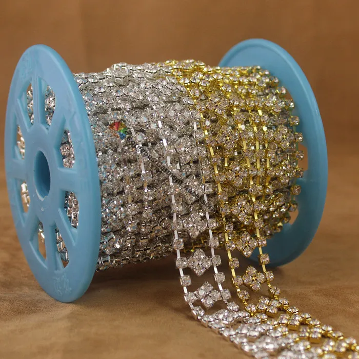 Свадебная Бриллиантовая стразы цепочка для чашки отделка ширина 2 см прозрачные