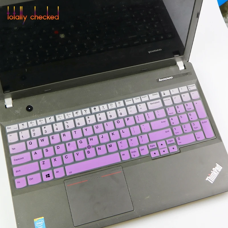 fadepurple 15,6 дюймов Клавиатура ноутбука силиконовый защитный чехол для клавиатуры для lenovo ThinkPad T590 E590 E580 T580 P52 P51s P52s P53 15' - Цвет: fadepurple