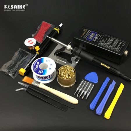 Package 7 SAIKE 9936 Портативный термостатический анти-статический паяльник для подключения к тепла Электрический паяльник для подключения к Сварка регулируемые Температура - Цвет: Package 7
