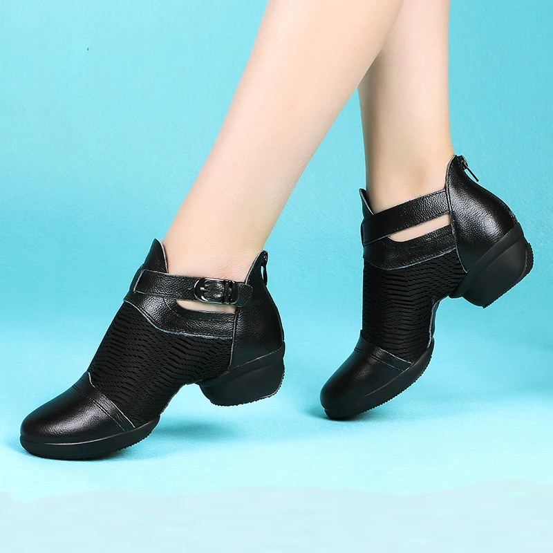 Кроссовки для танцев Rumba женские Спортивная кожаная обувь моряков дышащая самбы