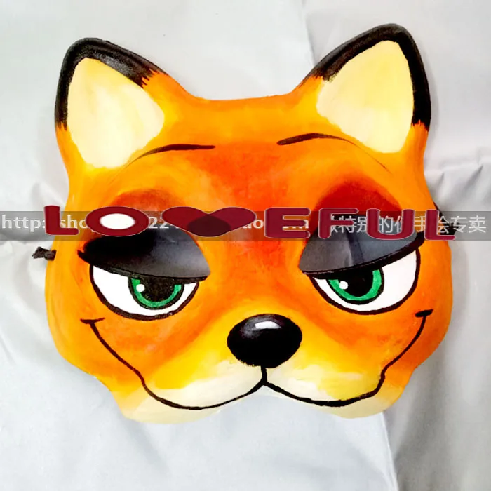 Новое качество ручной работы DIY маска на Хэллоуин с принтом Лисенок костюмная