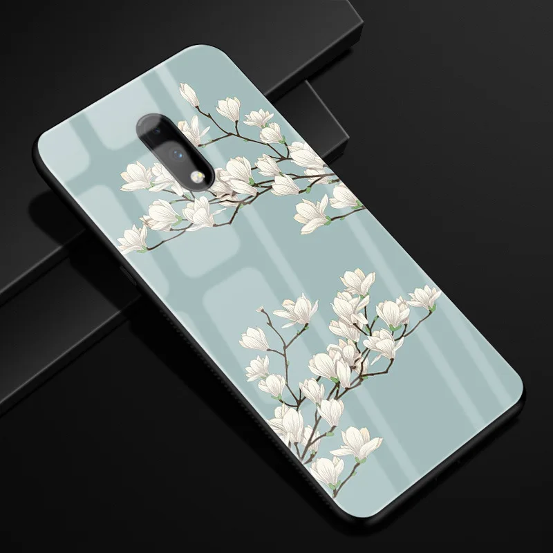 Для Oneplus 7 Pro Чехол оргстекло PC чехол для телефона черный TPU бампер чехол для One Plus 7 7Pro Oneplus 7 Pro закаленное стекло чехол