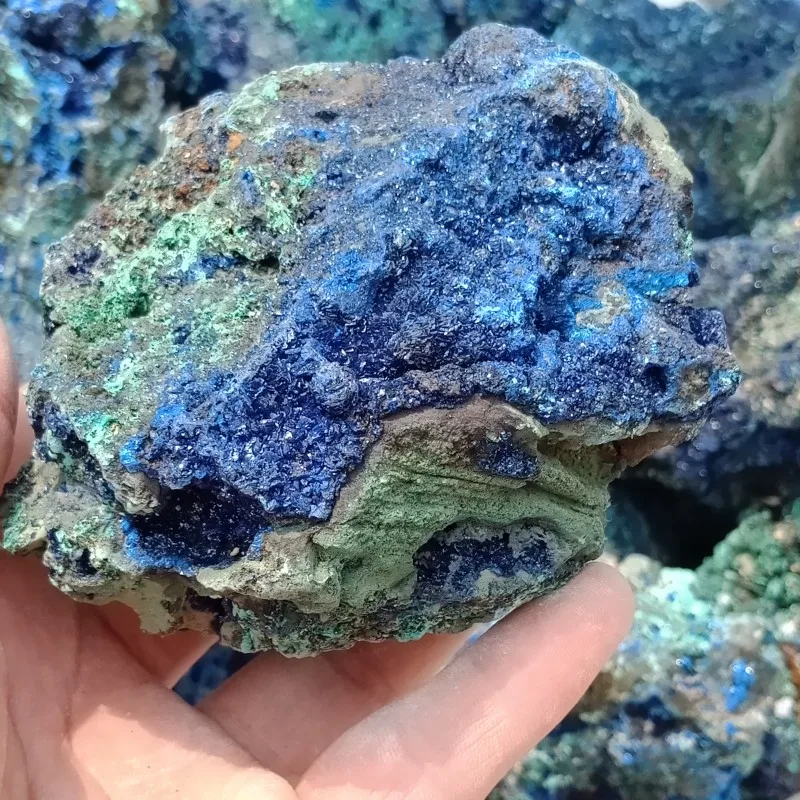 DHXYZB 100 500 г натуральный azurite сырой камень синий Малахитовый исцеляющий рейки