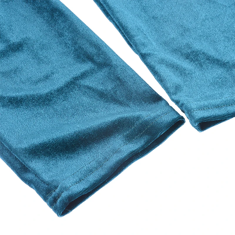 Женское бархатное платье HEFLASHOR однотонное винтажное с длинным рукавом