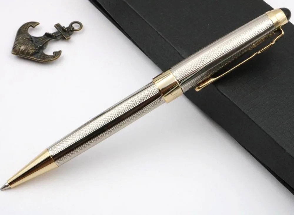 Jinhao 165 волн нержавеющая сталь Золотая отделка металлическая Подарочная шариковая ручка