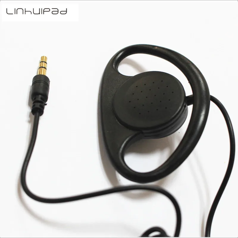 Linhuipad 500Pcs Soft Hook Earphone 1-bud Stereo Earpiece D shape earphones for Tour Guide System Metting Two way radio | Электроника