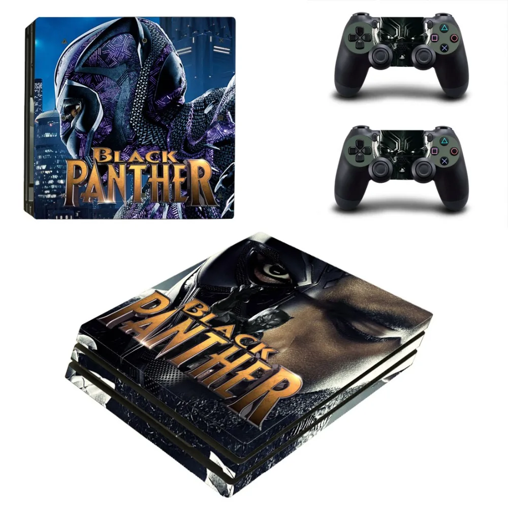 Виниловые наклейки с черной пантерой PS4 Pro для PlayStation 4 и 2 контроллера Pro|Наклейки| |
