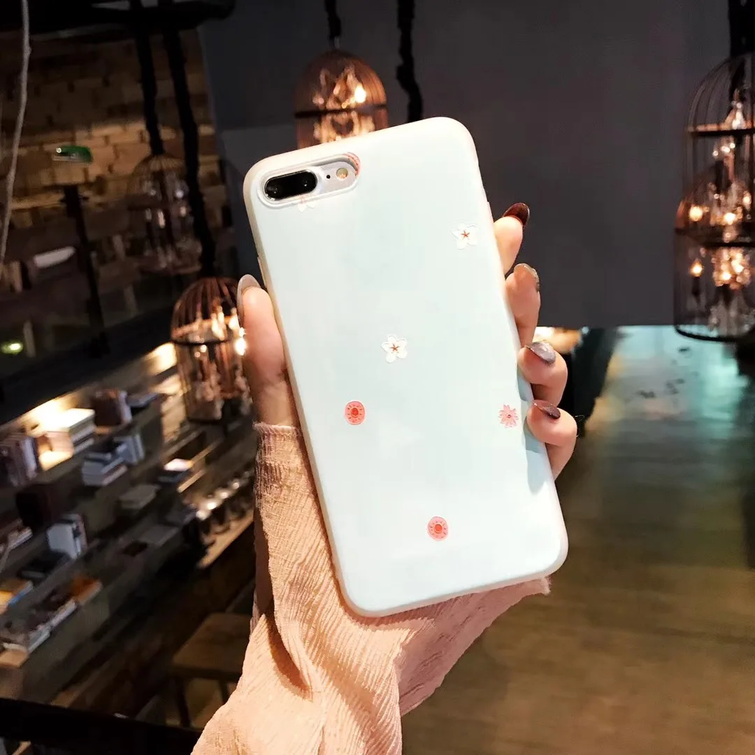 Мультфильм для iPhone X цветок подсолнечника 7 8 Plus Silicon Case 6 6s плюс мягкий