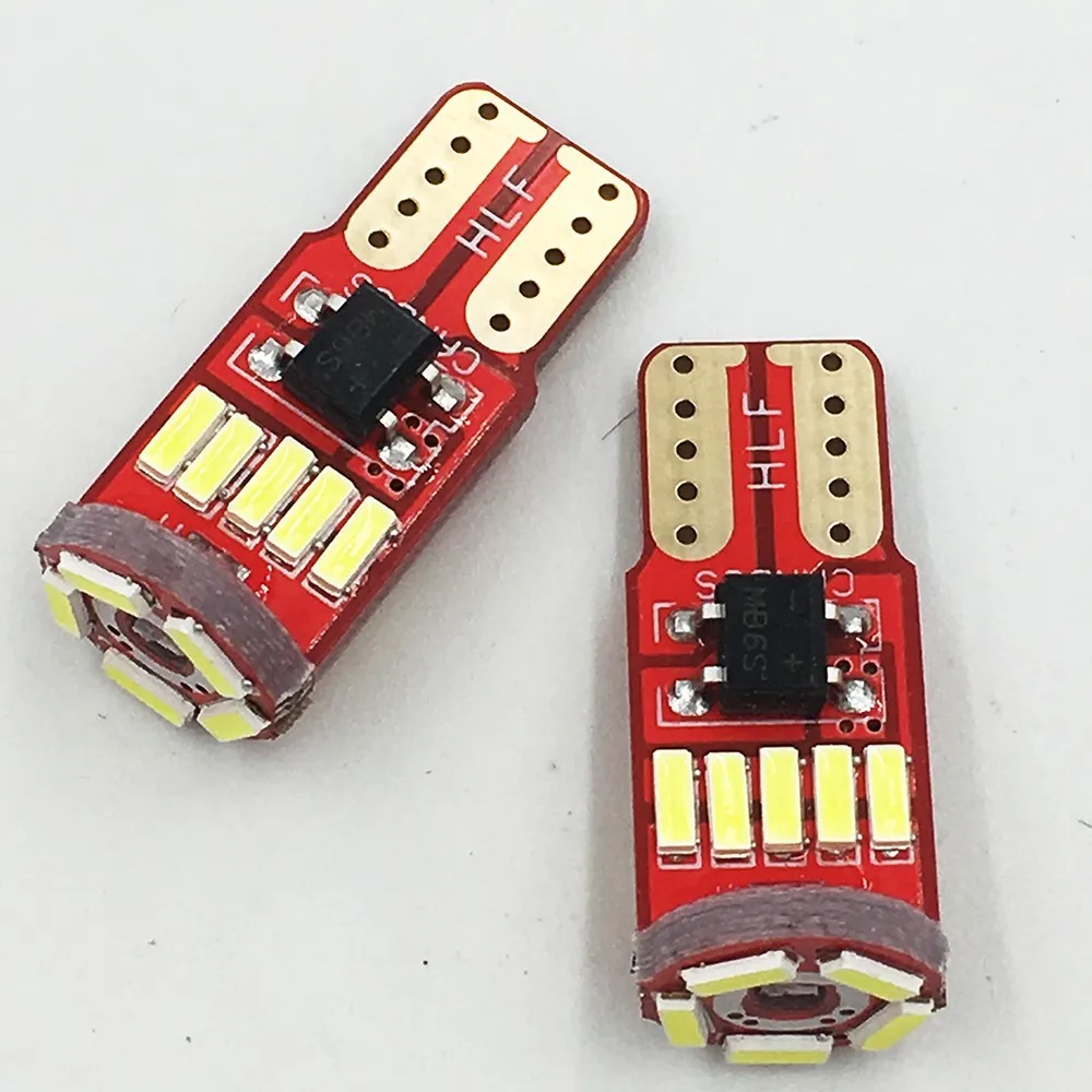 Суперъяркая Светодиодная лампа 15SMD T10 W5W с 5 Светодиодами яркость 4014 без ошибок