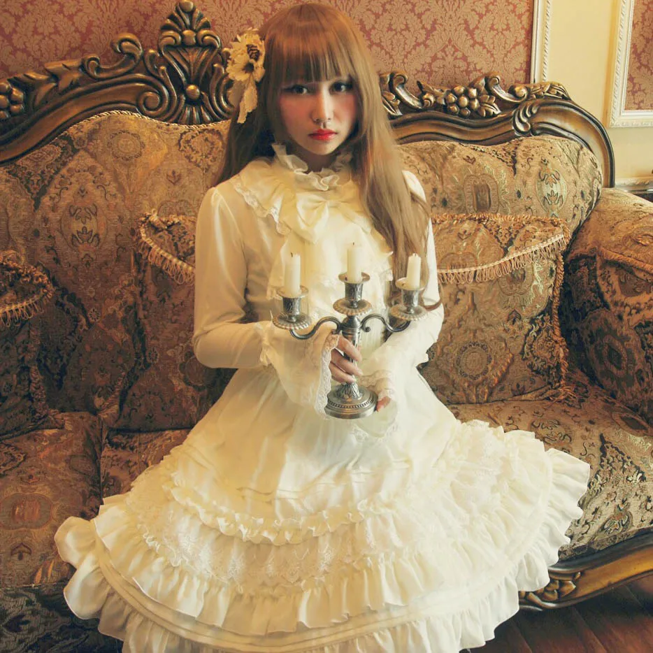 Женская шифоновая блузка с длинным рукавом облегающая в Королевском Стиле