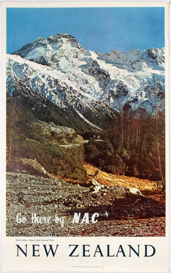Новая Зеландия NZ National Airways NAC Классическая Настенная Наклейка на холсте