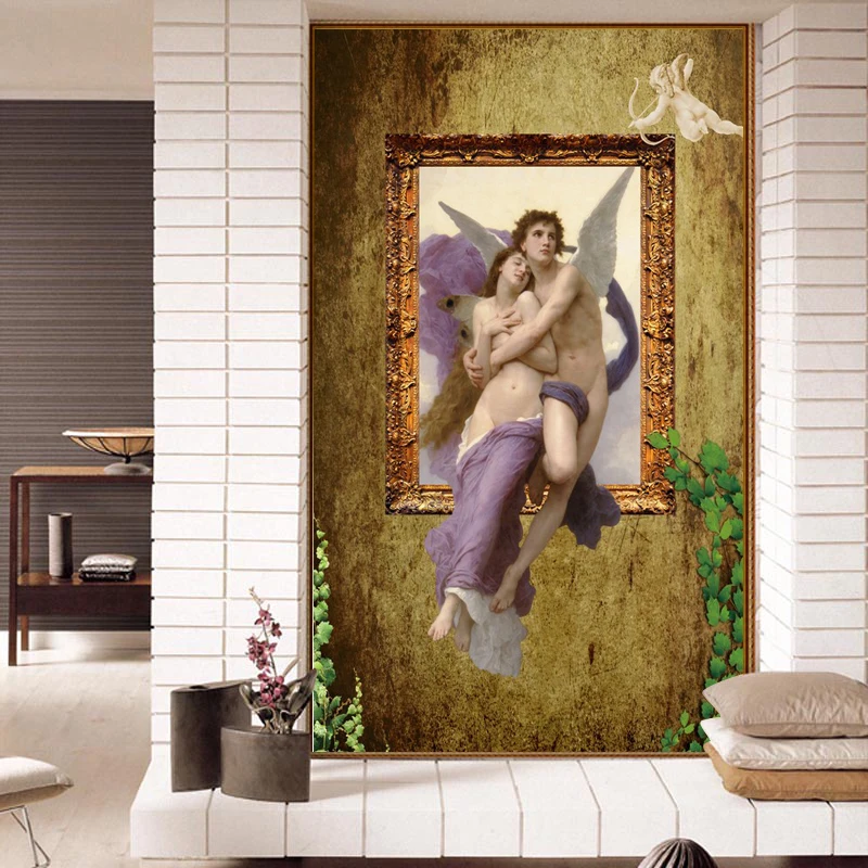 

Пользовательские 3d стерео входные обои Европейский картина маслом Фреска гостиная фон обои 3d papel де parede
