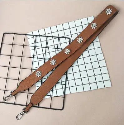brown A Модные снежинки алмаз pu кожаные женские сумки из кожи Аксессуары для ремней на сумку женская сумка через плечо ремень сумка Запчасти - Цвет: brown A