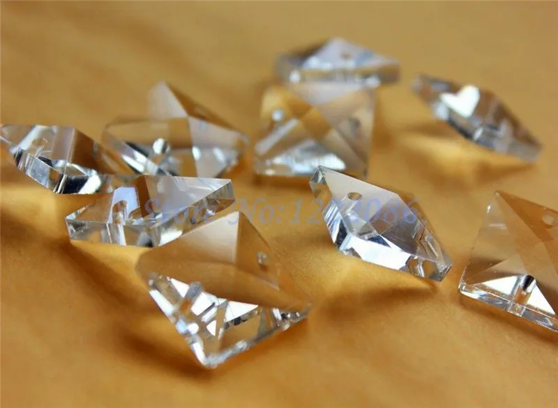 100 шт 22 мм Стеклянная квадратная бусина прозрачная Хрустальная люстра лампа