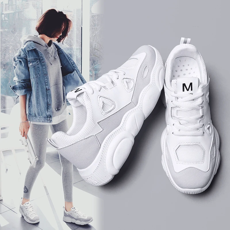 Женская обувь кроссовки с маленьким медведем подошва Новинка 2019 года