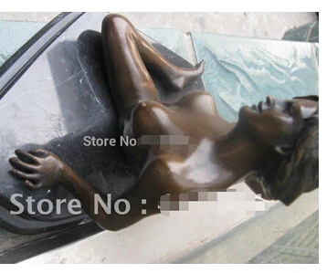 Декоративная статуя латунная фабрика Женская художественная скульптура из меди