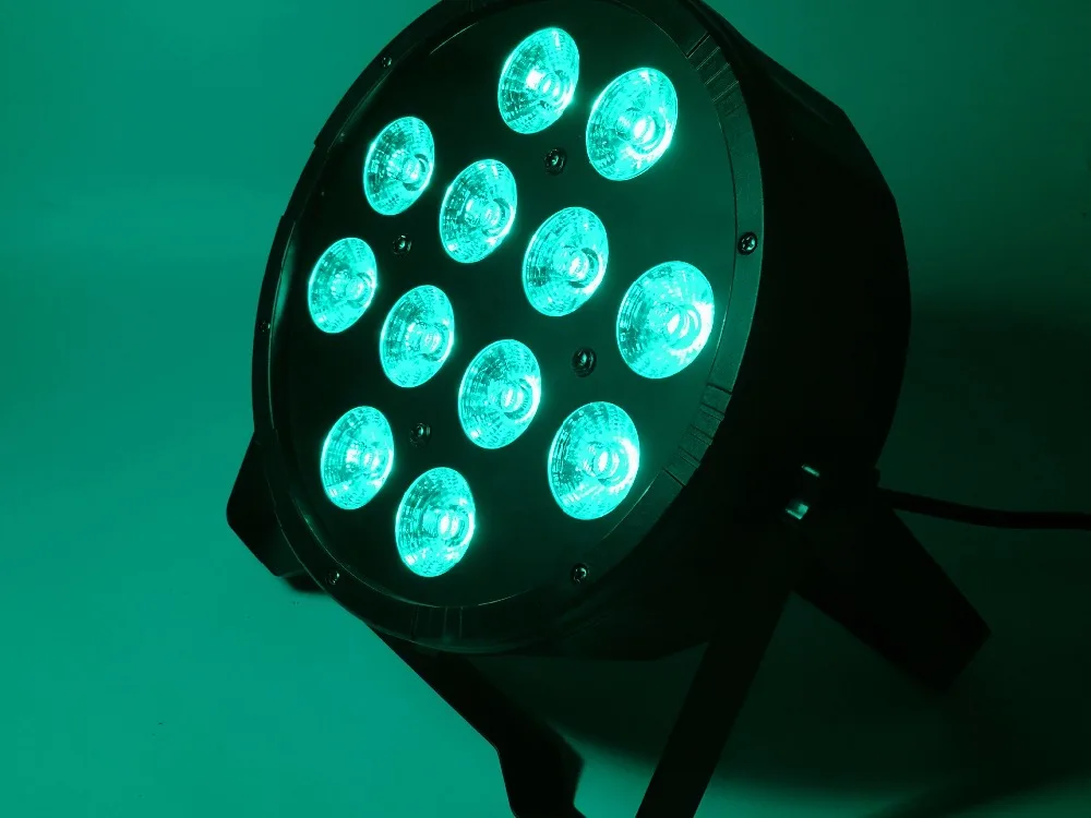 12 шт./12X12 Вт пульверизатор led Par свет + кейс для полета RGBW 4в1 плоский LED PAR dmx512 Диско