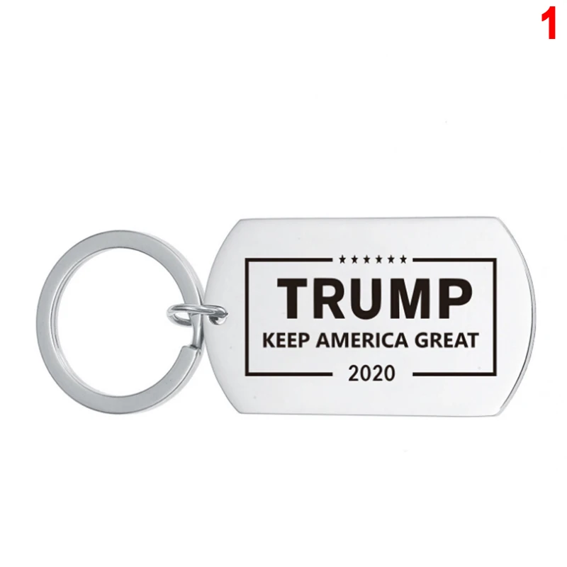 Из нержавеющей стали Trump держать Америку большой 2020 брелоки брелок подарки или