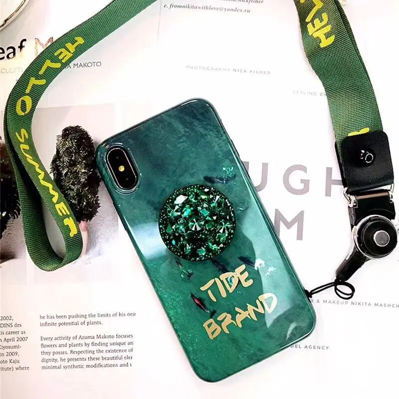 ORYKSZ 3D роскошный ювелирный чехол для телефона с веревкой iphone X Чехлы 6S 7 7plus 8 8plus