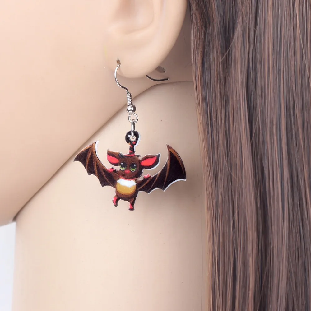 Акриловые украшения WEVENI в виде летучей мыши для Хэллоуина искусственное аниме