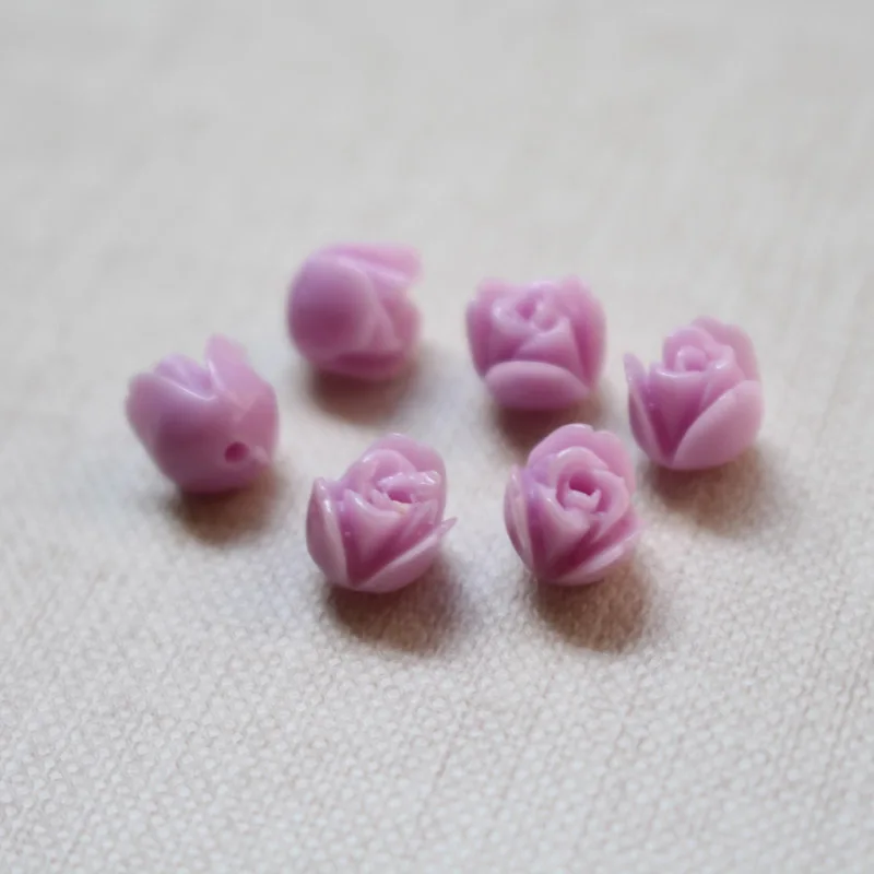 Бусины из искусственных коралловых тюльпанов цветные кабошоны светло