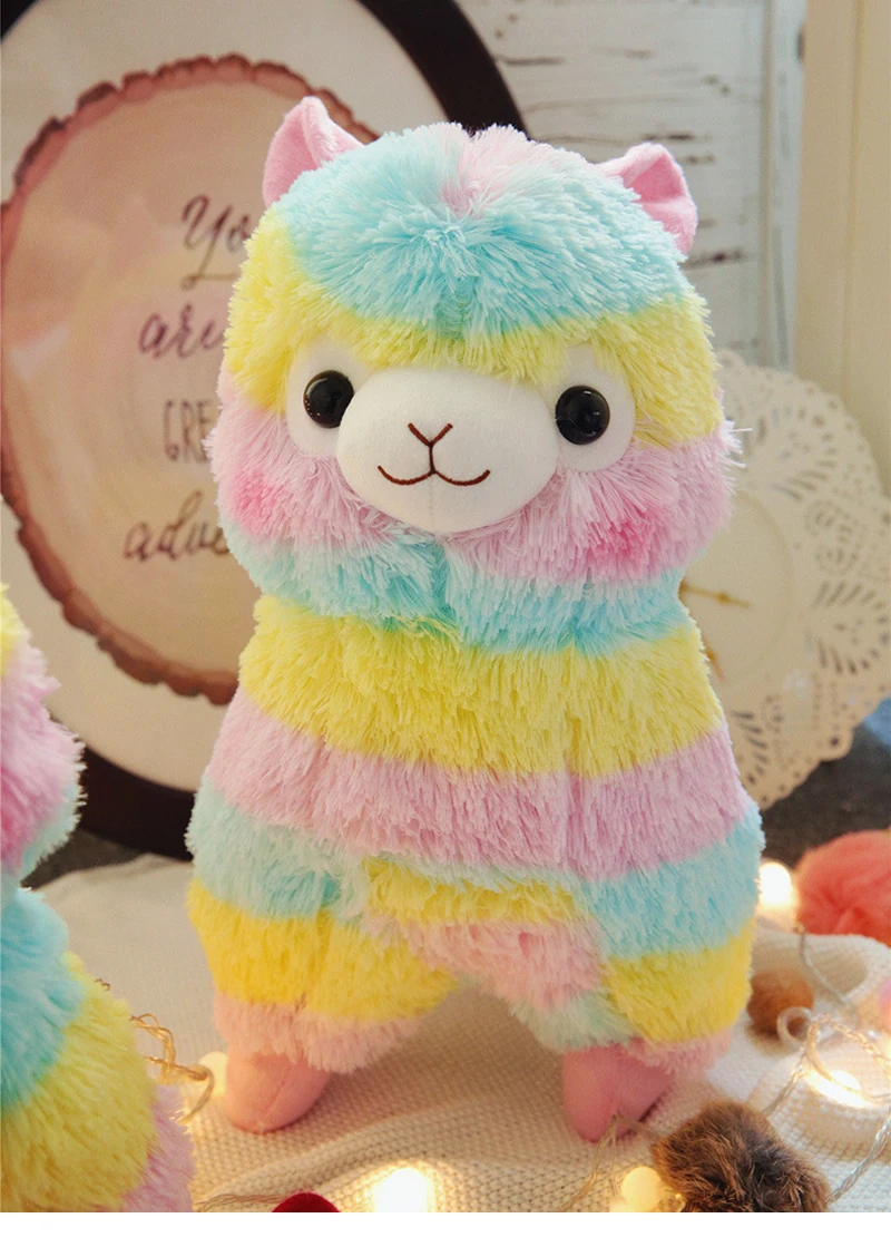 20/35/50 см Kawaii Радуга Альпака плюшевая овечка игрушка куклы для детей Одежда для детей из мягкого хлопка подушки игрушки домашний текстиль подарки для детей
