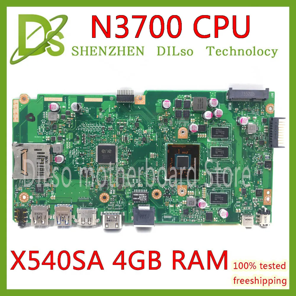 KEFU X540SA REV2.1 подходит для ASUS X540SA N3700 материнская плата с процессором для ноутбука с 4 Гб памяти тестовая материнская плата работа Доплата-16$ скидка