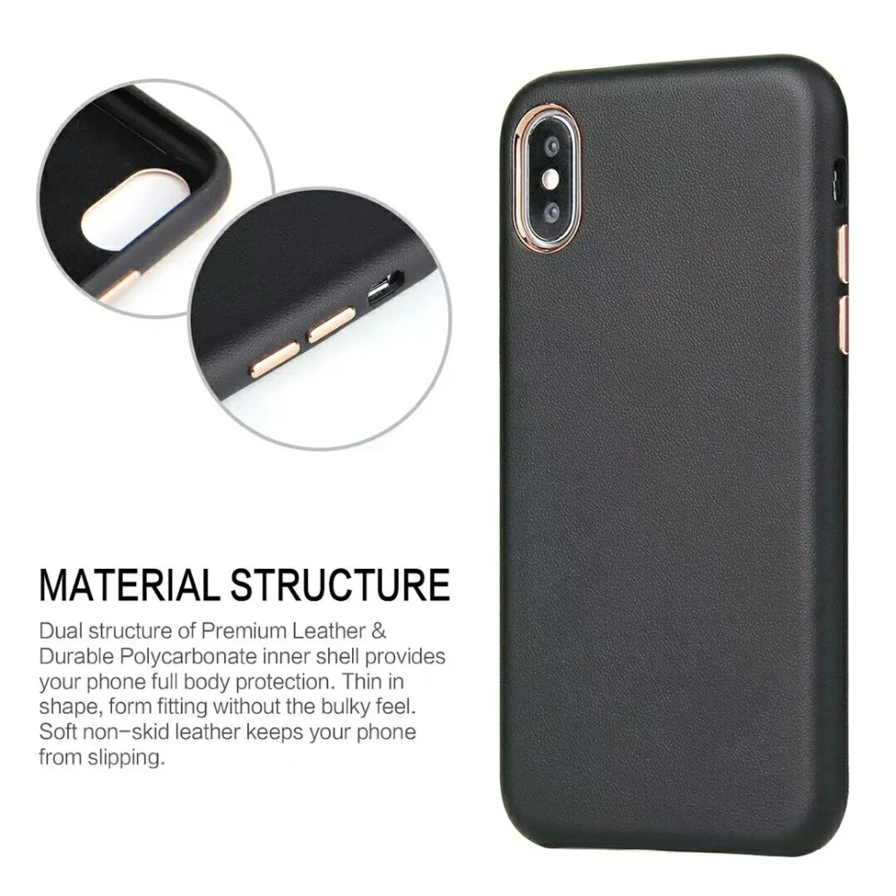 Роскошный кожаный чехол для iPhone X XS MAX XR PU задняя крышка 6 6s 7 8 Plus телефона