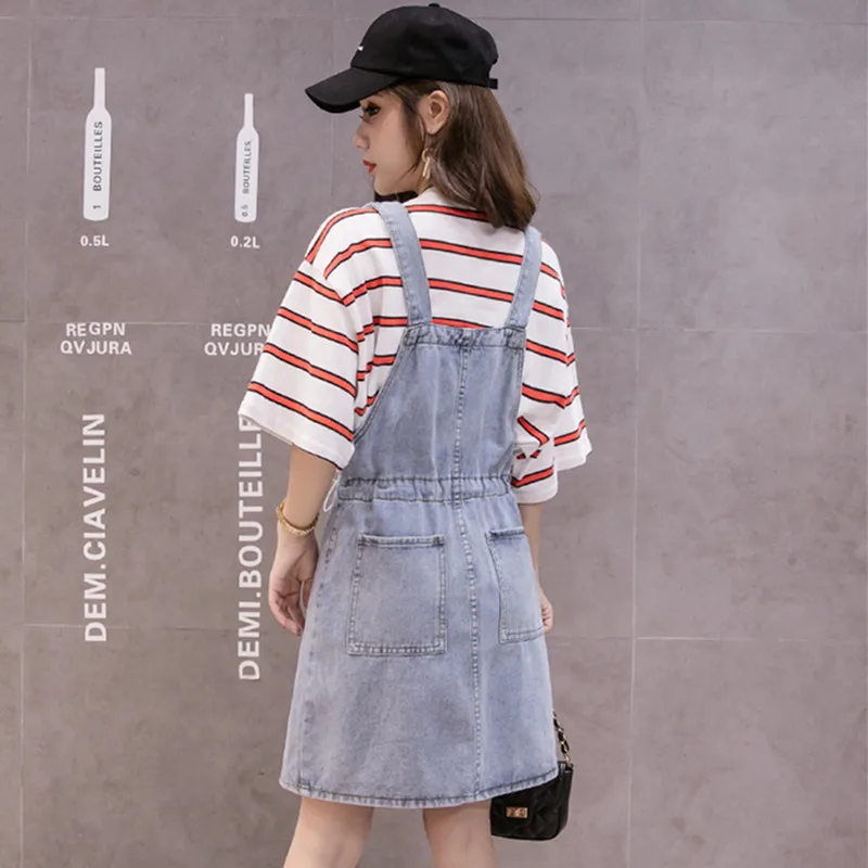 MSSNNG Настоящее платье с джинсовым ремнем Весна и лето женские 2019 новые свободные