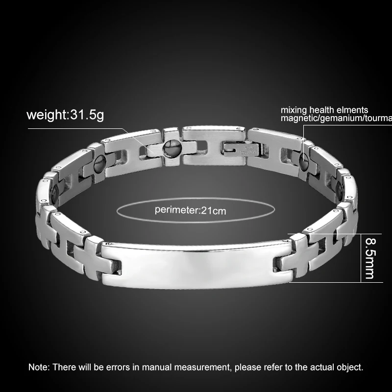 Новый Для мужчин для женщин руку браслет из нержавеющей стали с модной парочкой