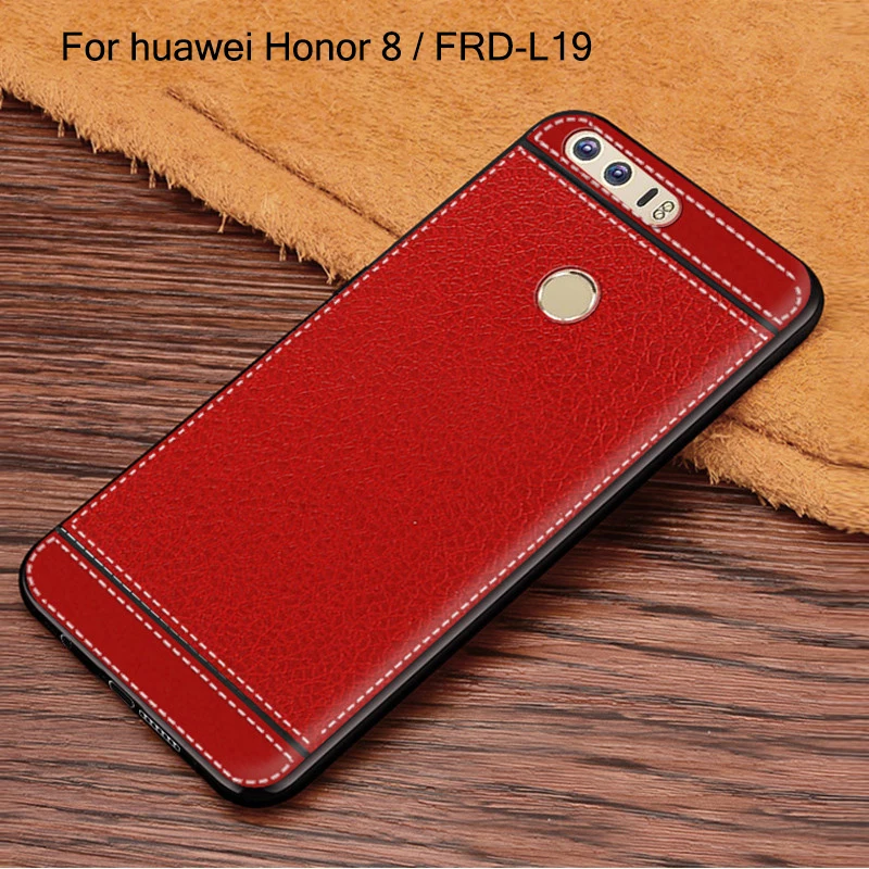 личи зерна узор кожаное силиконовый чехол на смартфон huawei Honor 8 чехла чехля