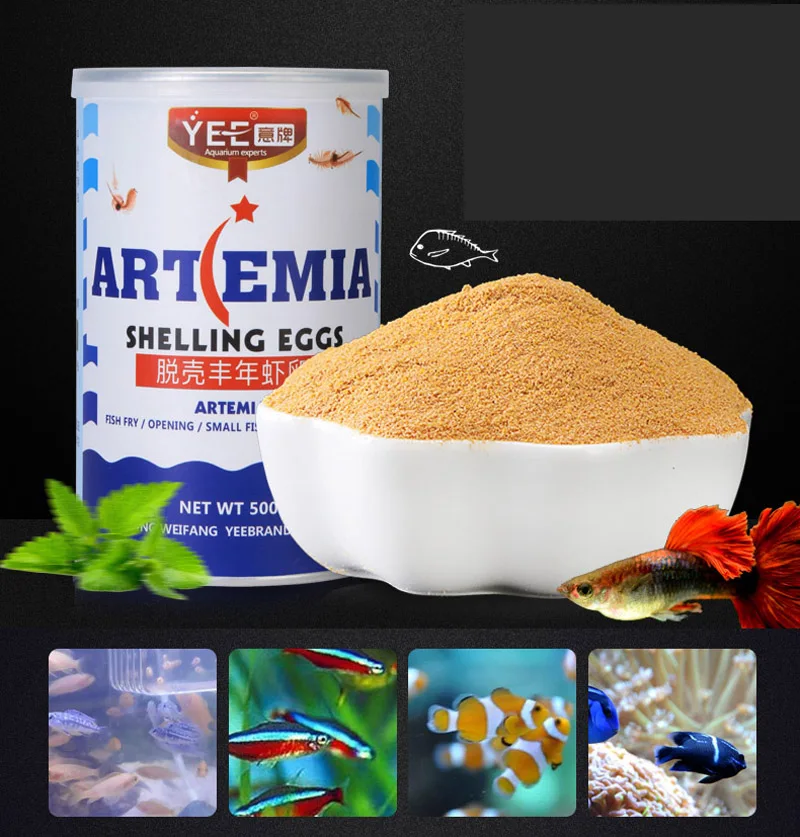 Креветки яйцо Artemia обстрел ребенка Корм для аквариумных рыбок подачи аквариум