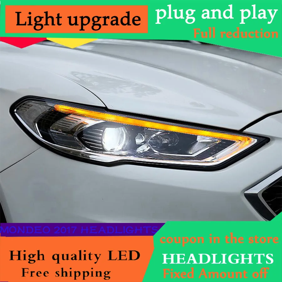 D-YL Автомобиль Стайлинг фара для Ford Mondeo фары fusion светодиодный фары DRL Hid биксеноновые фары объектив