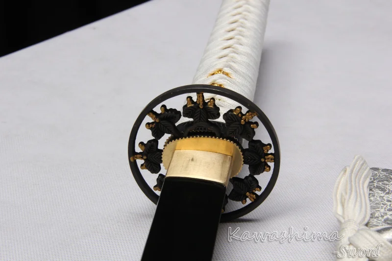 Японский самурайский меч модель Катана настоящая стальное прямое лезвие с