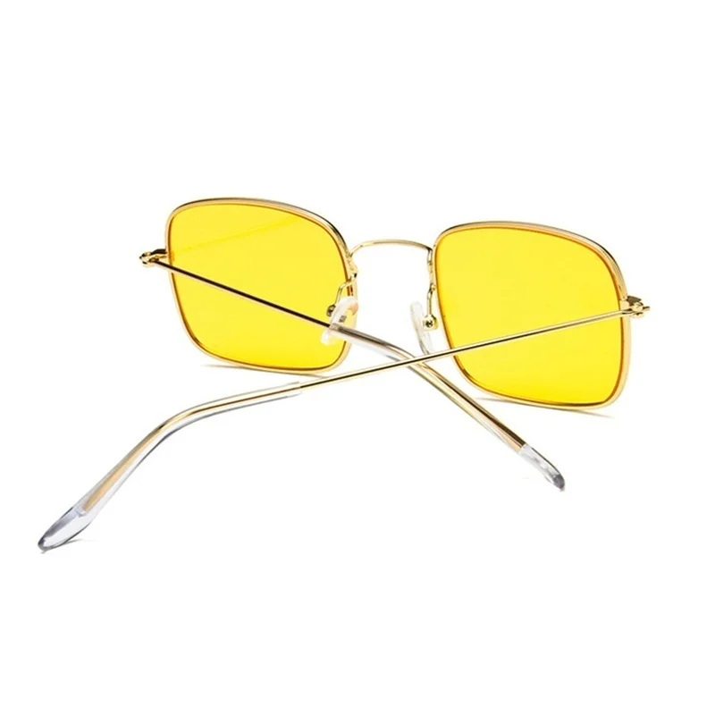 Vintage Women's Sunglasses Small Square Red Yellow Clear Lens Lady Retro Ocean Eyewear | Аксессуары для одежды