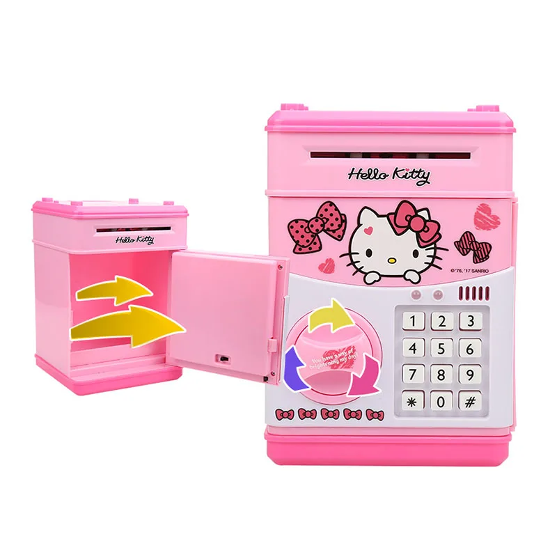 100FUN hello kitty электронная копилка мини Банкомат депозит коробка пароль копилка для детей Детские игрушки
