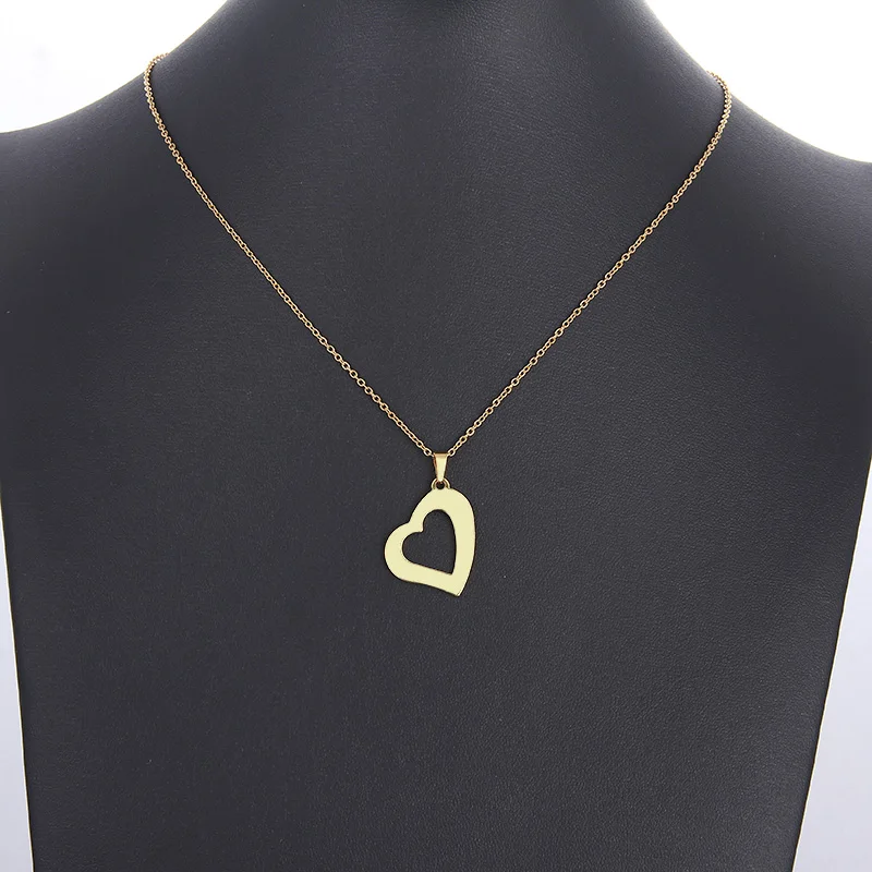 Ожерелье из нержавеющей стали DOTIFI для женщин и мужчин кулон в форме сердца Askew