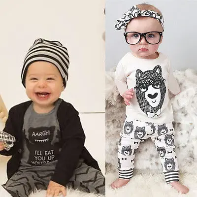Новый Модный комплект одежды из 2 предметов для маленьких мальчиков и девочек: