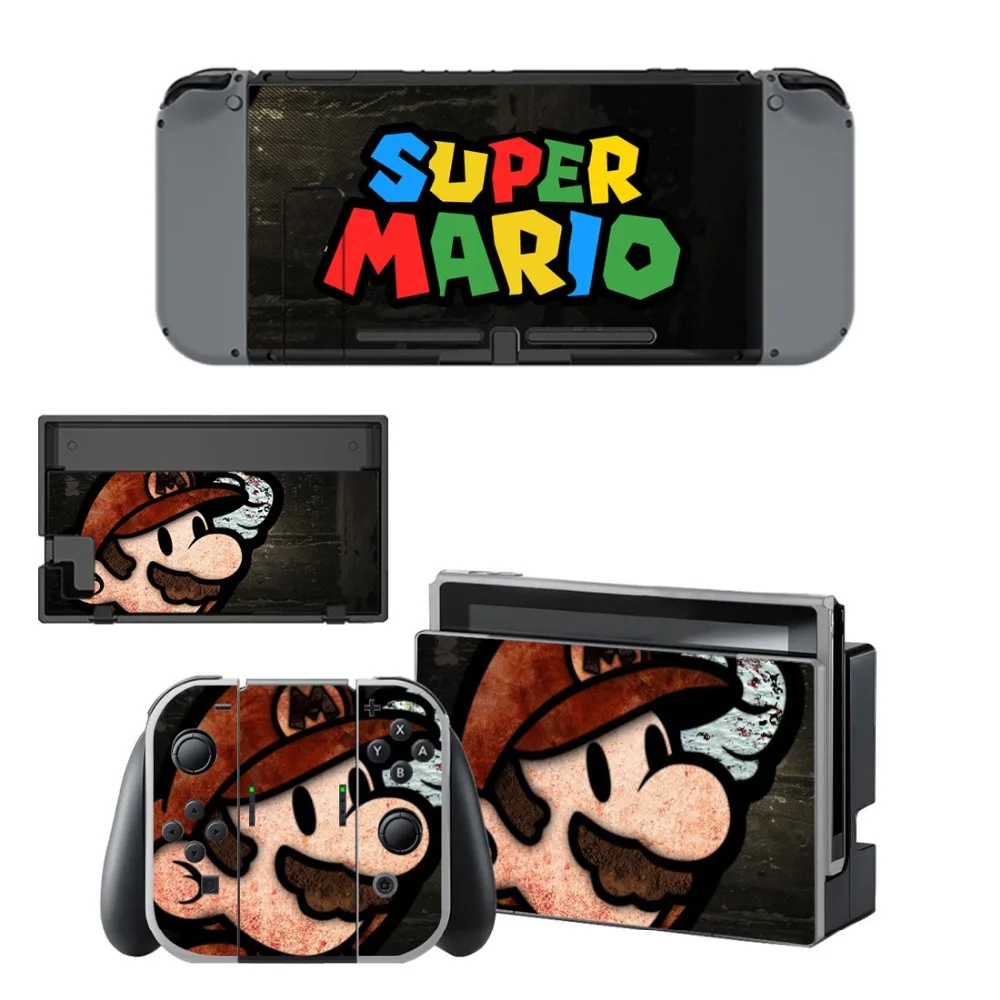 Hot Game Super Mari o Skin Sticker For Nintend Switch Console Controller Vinyl Accessories Cover Catoon Decor Child Gift | Электроника