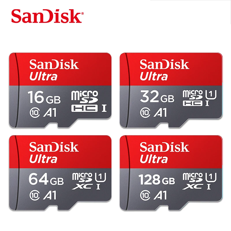 Подарочный адаптер SanDisk Micro sd карта 16 ГБ 32 ГБ 64 Гб 128 Гб MicroSDHC карта памяти класс 10 TF карта для смартфонов/планшетов/ПК