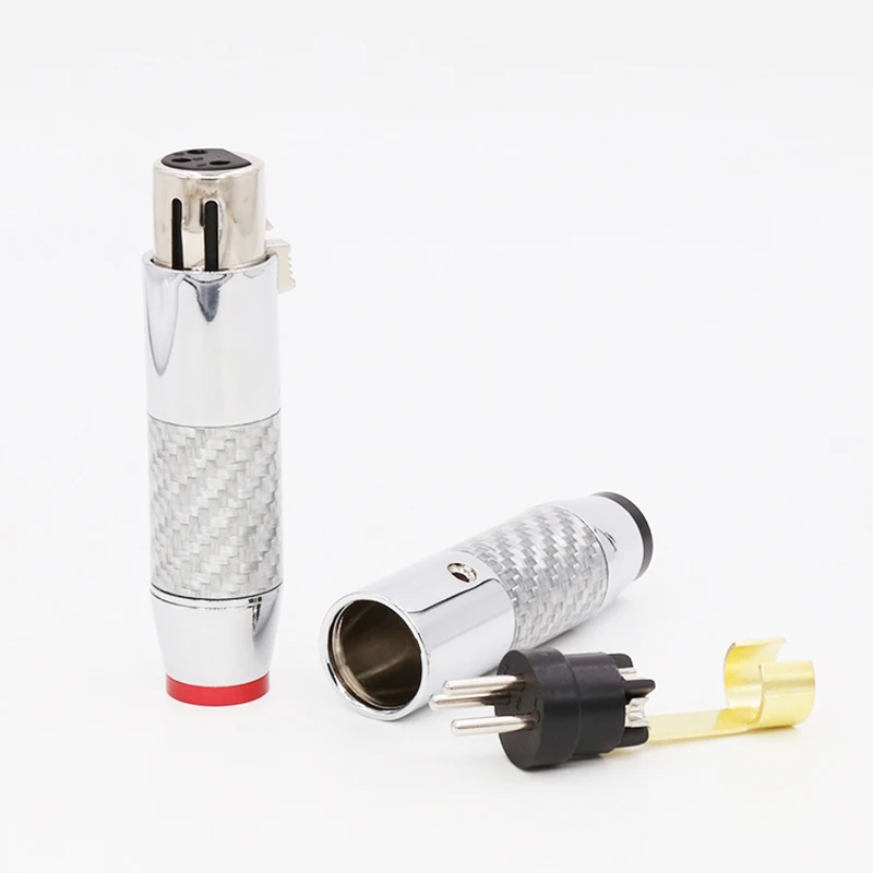 Высококачественный белый углеродный волоконный штекер XLR HIFI баланс аудио