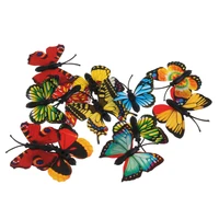12pcs assorted lifelike colorful simulation beautiful butterfly action figure insects model animal figures model kids toy