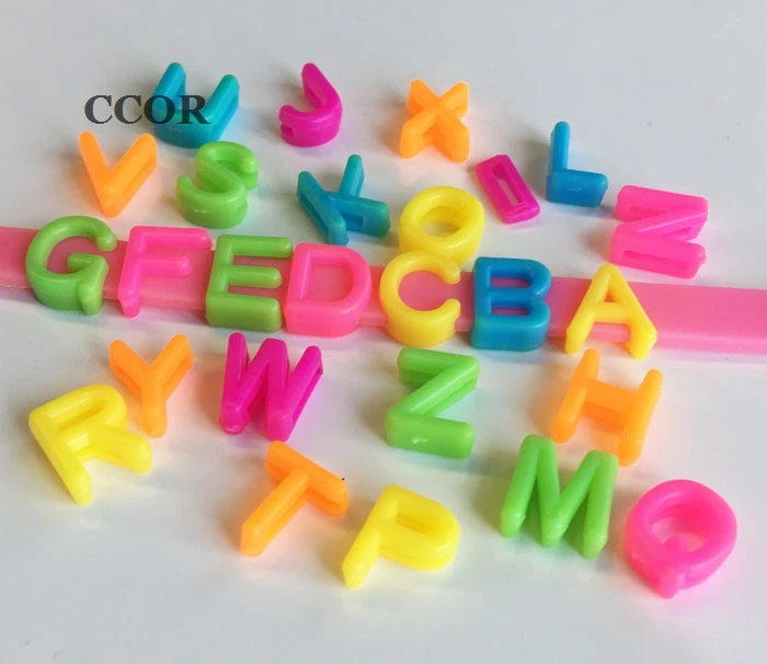260pcs Letters CCOR 8 мм ПВХ смешанный стиль(260 шт A-Z букв, 100 шт горка подвески, 100 шт браслеты) аксессуары DIY - Окраска металла: 260pcs Letters