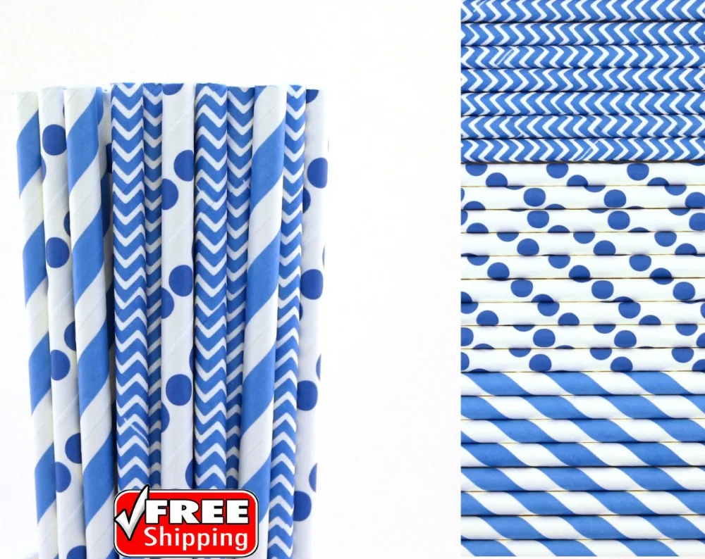 150 шт. разноцветная ярко синяя тематическая бумага из соломы шеврон горошек день