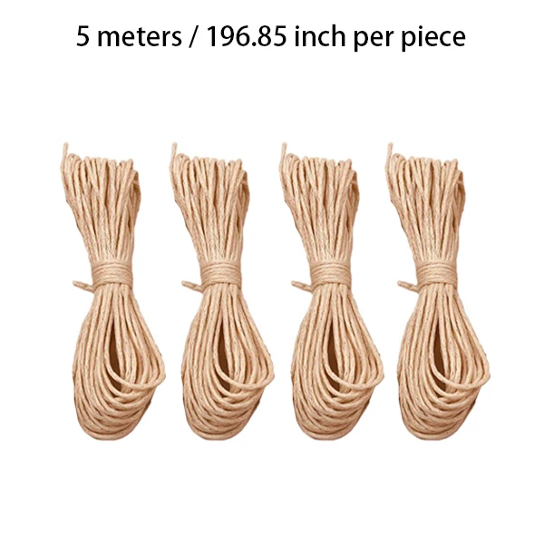 20 meters(4pc) DIY пустышка зажим поводок вощеная нить ожерелье-прорезыватель делая веревки DIY силиконовые бусины ручная работа из атласа Ювелирные изделия Аксессуары для резьбы - Цвет: 20 meters(4pc)