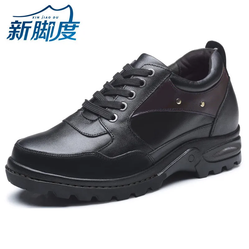 Новая стильная Уличная Повседневная кожаная увеличивающая высоту обувь легкая