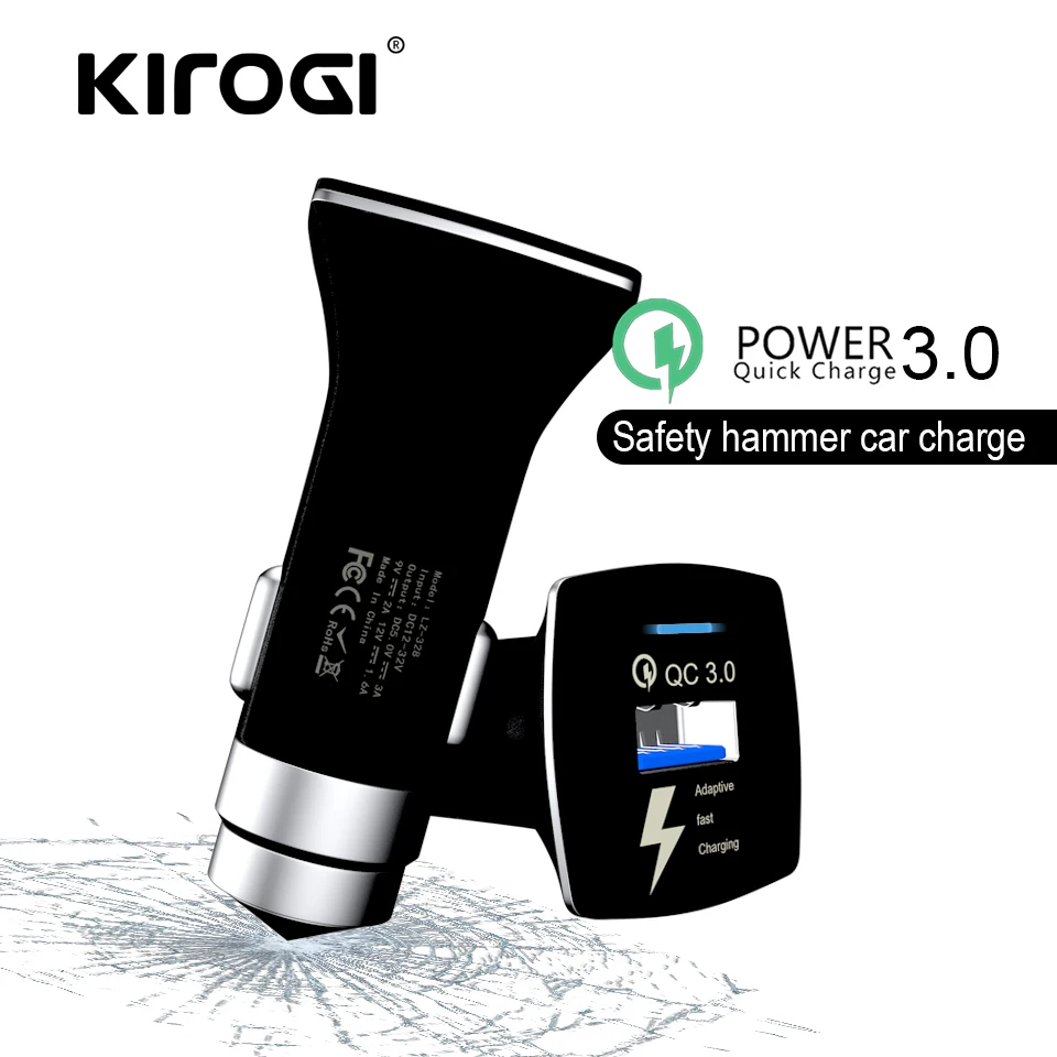 KIROGI 12 V автомобильное зарядное устройство Быстрая зарядка QC3.0 5 9 2A usb адаптер