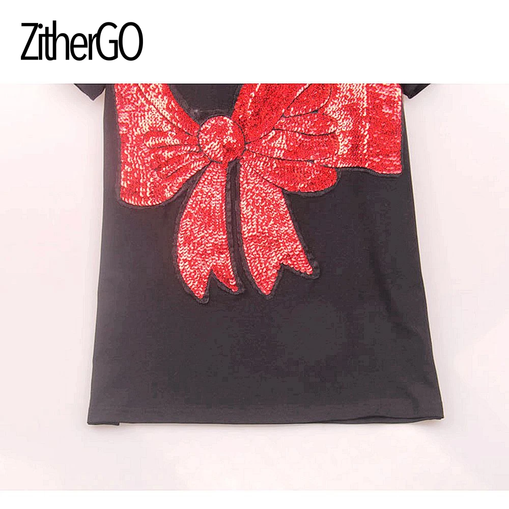 Модные женские туфли Блёстки футболка лето 2016 женщина Повседневное блестками